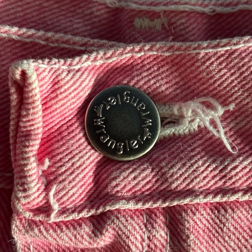 Vintage Pink Wrangler Jeans Size 7 Juniors. Pleated front. - Picture 5 of 8